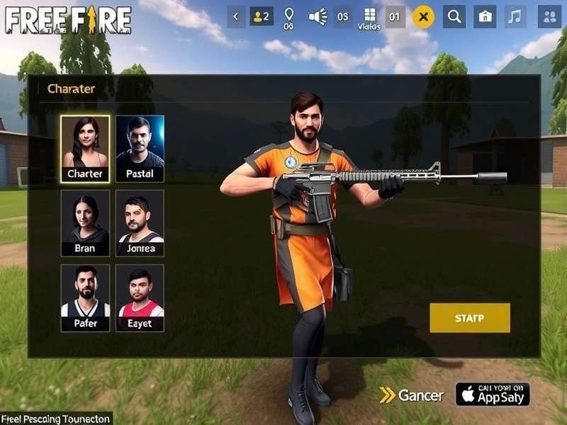 Free Fire Kashmiri Killer character selection screen